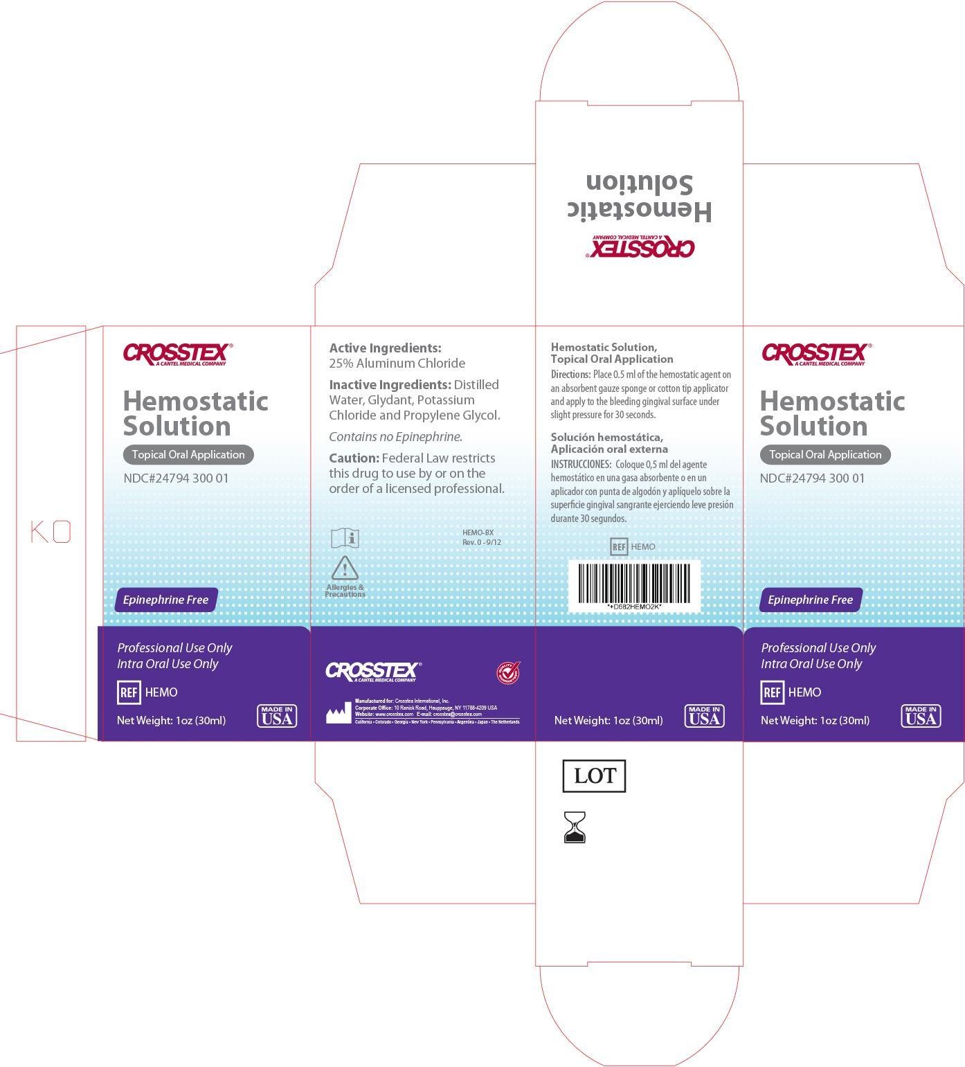 Hemostatic Solution FDA prescribing information, side effects and uses